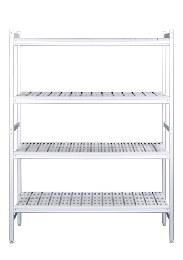 Alu- Regalboden mit Kunstoffrosten 475 x 708 mm