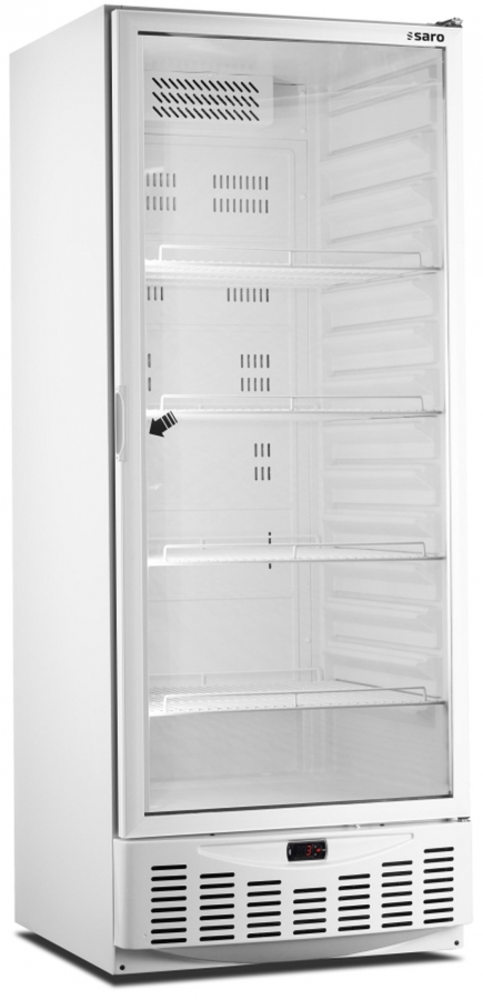 Kühlschrank mit Glastür weiß Modell MM5-PV - Hochwertiger Kühlschrank für Gastronomie und Gewerbe - Energiesparend und leise - Gastrokühlschrank mit LED-Beleuchtung - 5 Jahre Garantie