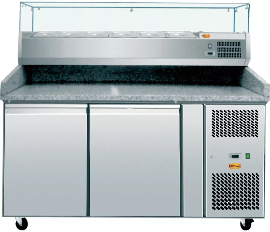 Pizzatisch 2 Türig mit Kühlaufsatz, 6x GN 1/3, 1510 mm Pizzatisch 2 Türig mit Kühlaufsatz, 6x GN 1/3, 1510 mm