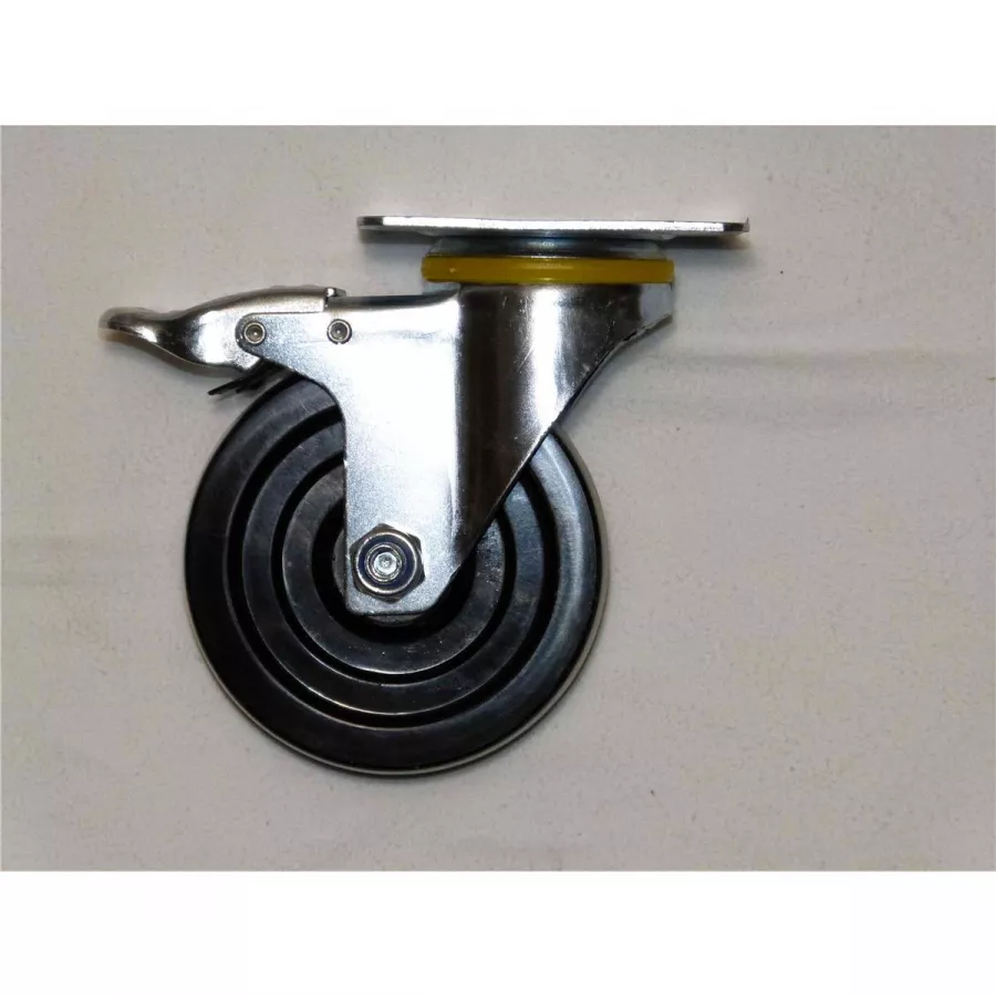 4er Radsatz Ø100 mm – Höhe 150 mm mit Bremse & ohne Bremse