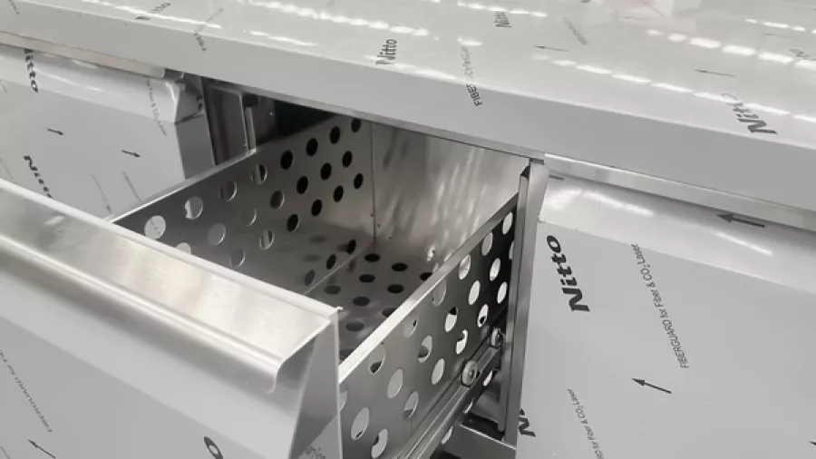 Kühltisch 2 Schubladen 1/1 GN, 180L, Umluft, 1210x700x600mm