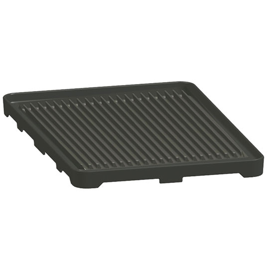 gerillte Bratfläche für 2 Brenner