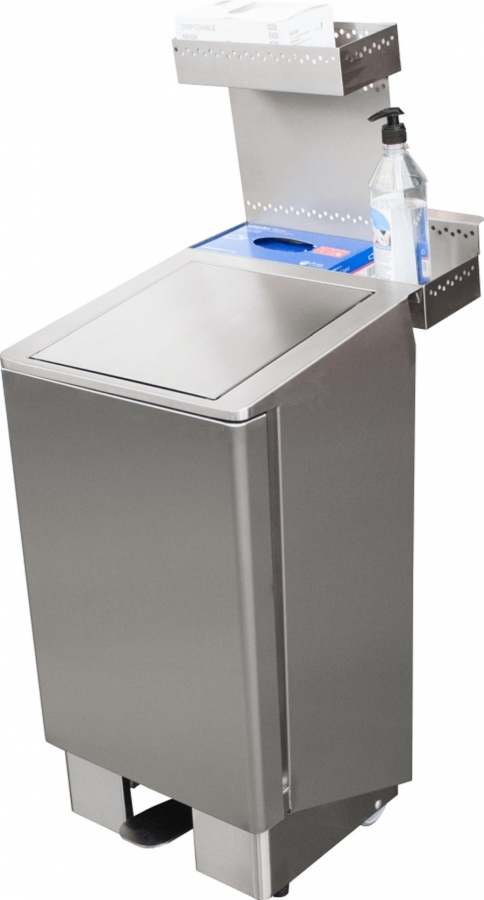 Edelstahlmülleimer 60 Liter