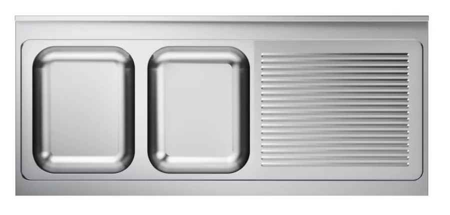 700 Spültischplatte 2 Links 1600