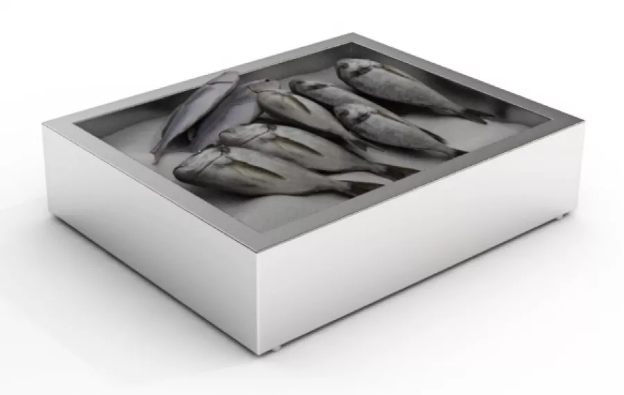 Gemahlenes Eis Behälter Aufbau 2/1 Gn