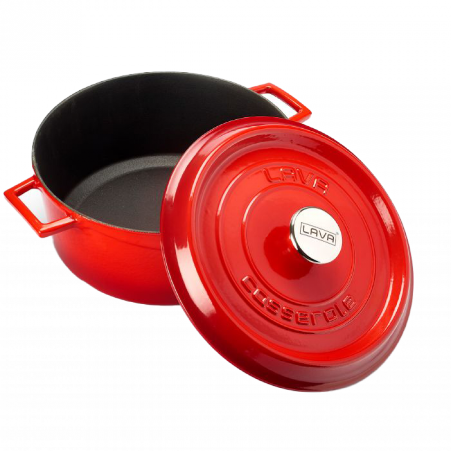 Lava Gusseisen Casserole Ø24 Rot
