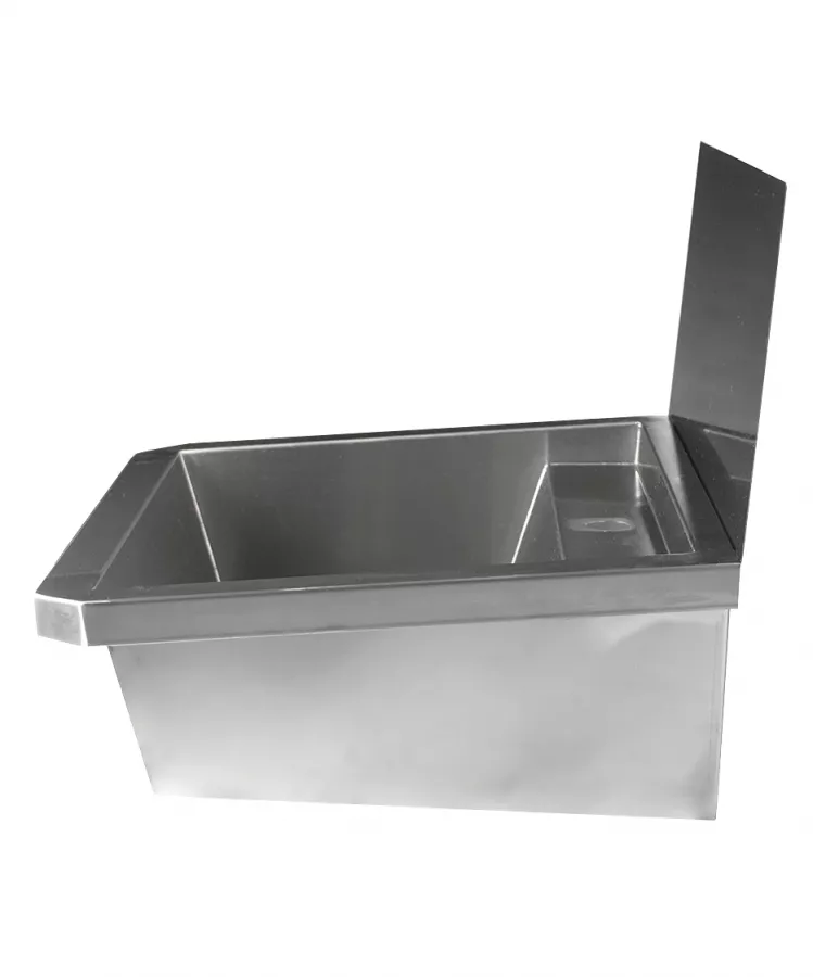Edelstahl Waschbecken 600 mm mit Spritzschutz Edelstahl Waschbecken 600 mm mit Spritzschutz