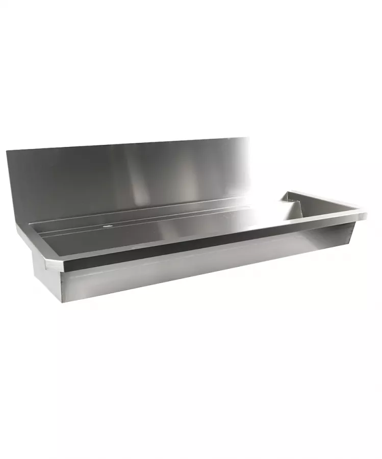Edelstahl Waschbecken 1200 mm mit 2 Ablasshähnen Edelstahl Waschbecken 1200 mm mit 2 Ablasshähnen