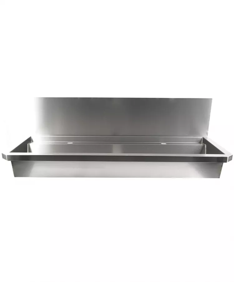 Edelstahl Waschbecken 1200 mm mit 2 Ablasshähnen Edelstahl Waschbecken 1200 mm mit 2 Ablasshähnen