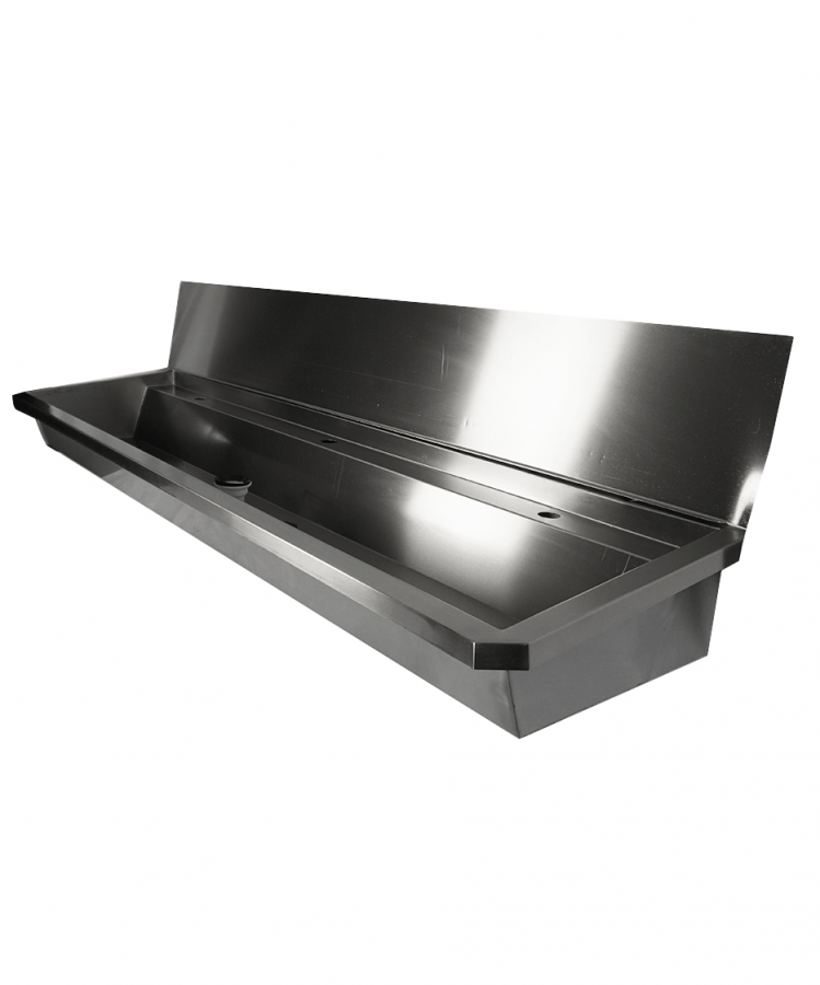 Edelstahl Waschbecken 1800 mm – Mit 3 Ablasshähnen Edelstahl Waschbecken 1800 mm – Mit 3 Ablasshähnen