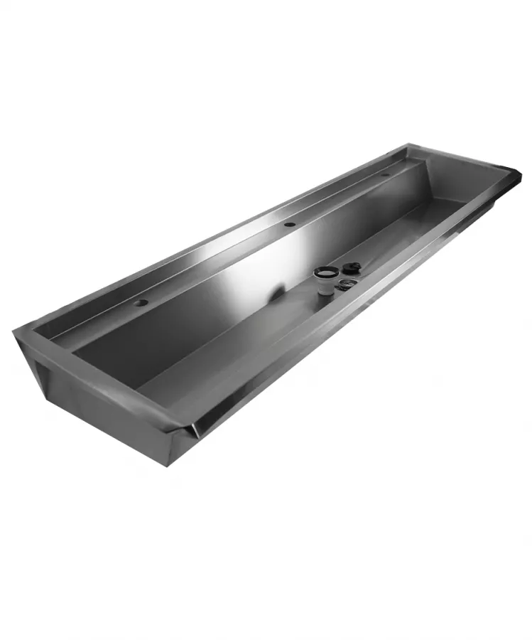 Edelstahl Waschbecken 1800 mm – Mit 3 Ablasshähnen Edelstahl Waschbecken 1800 mm – Mit 3 Ablasshähnen
