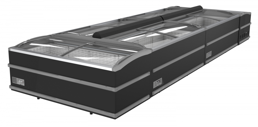 Supermarkt Tiefkühltruhe Schwarz 2500 Automatische Abtauung *Transport Auf Anfrage*