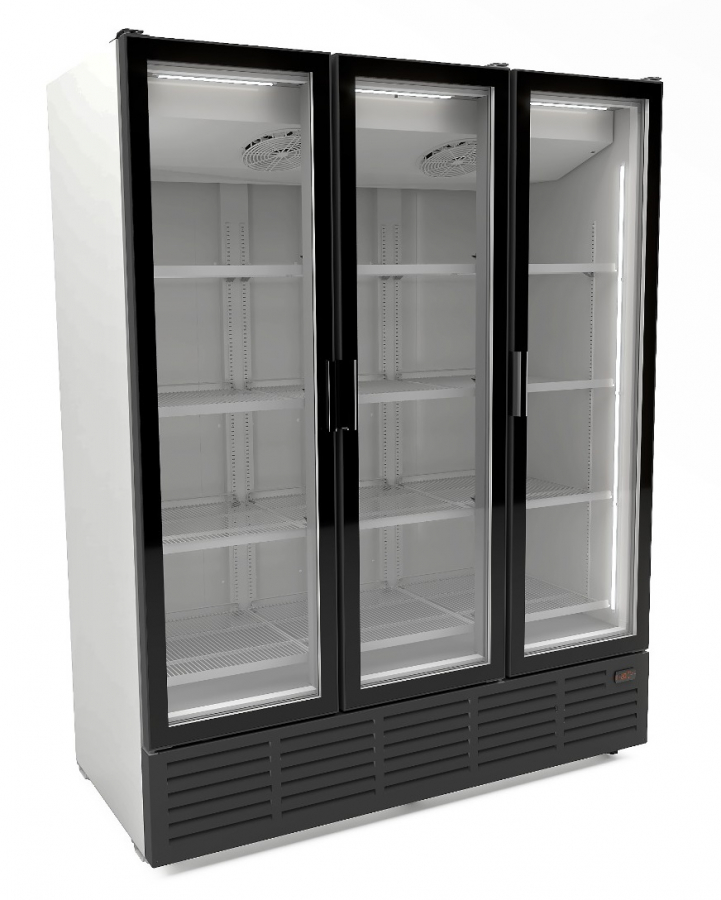 Kühlschrank mit 3 Glastüren in Weiß - 9002 Serie - Großer Kühlschrank für Gastronomie und Gewerbezwecke