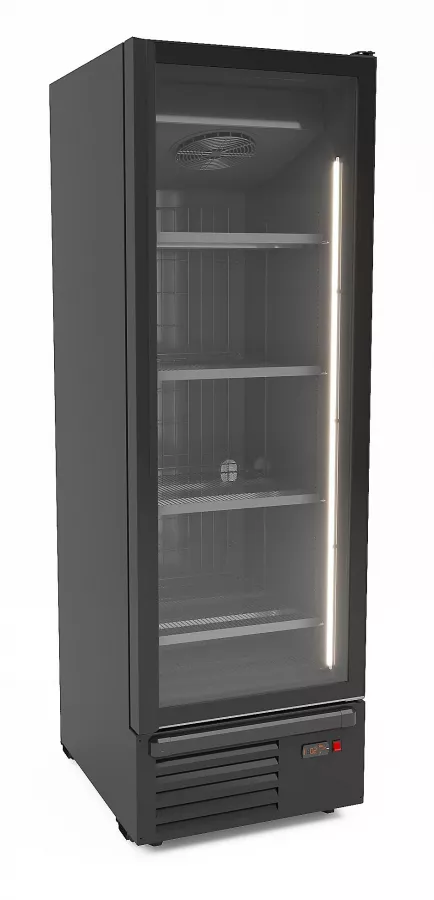 Tiefkühlschrank 500 l – 1 Glastür – Umluft – LED – Combisteel – Schwarz Tiefkühlschrank 500 l – 1 Glastür – Umluft – LED – Combisteel – Schwarz