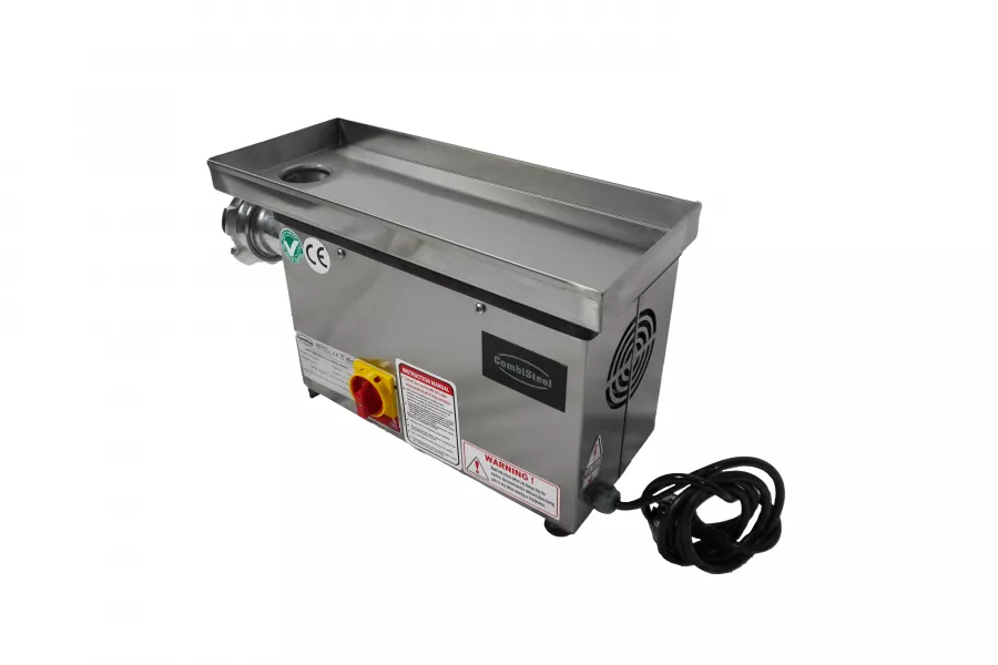 Fleischwolf, 75 kg/h, festes Kopfdesign, 0,37 kW, Edelstahl, 230 V Fleischwolf, 75 kg/h, festes Kopfdesign, 0,37 kW, Edelstahl, 230 V