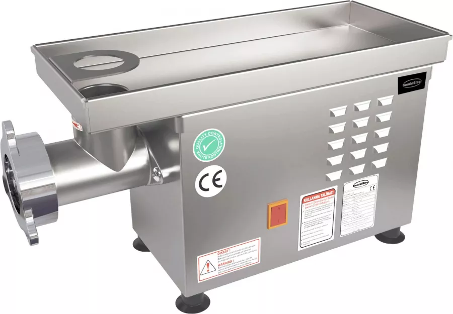 Fleischwolf, 75 kg/h, festes Kopfdesign, 0,37 kW, Edelstahl, 230 V Fleischwolf, 75 kg/h, festes Kopfdesign, 0,37 kW, Edelstahl, 230 V