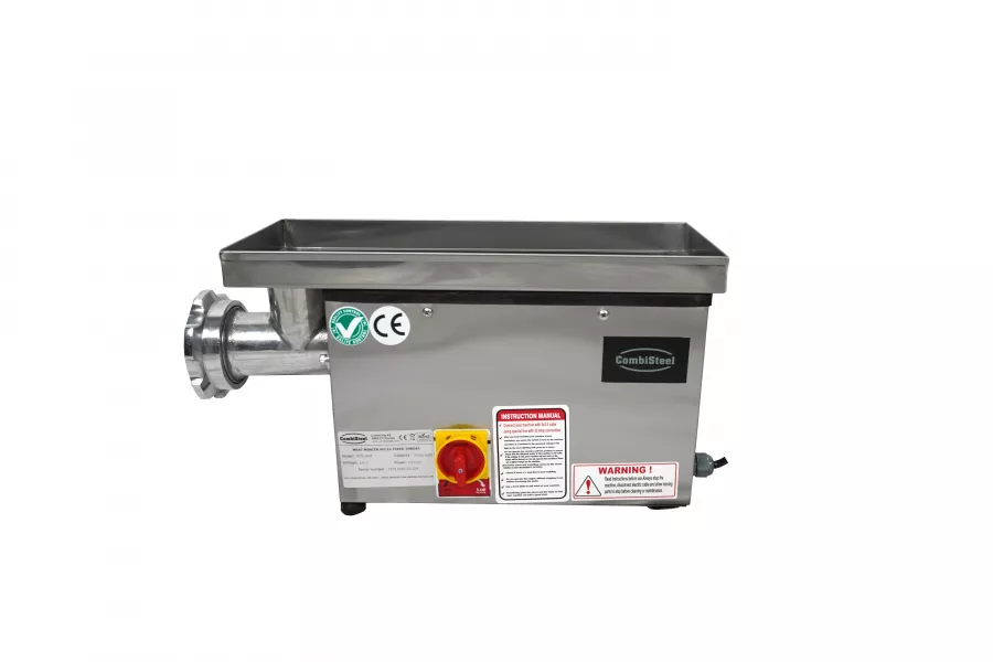 Fleischwolf, 75 kg/h, festes Kopfdesign, 0,37 kW, Edelstahl, 230 V Fleischwolf, 75 kg/h, festes Kopfdesign, 0,37 kW, Edelstahl, 230 V