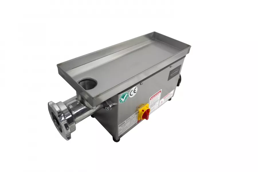 Fleischwolf, 75 kg/h, festes Kopfdesign, 0,37 kW, Edelstahl, 230 V Fleischwolf, 75 kg/h, festes Kopfdesign, 0,37 kW, Edelstahl, 230 V