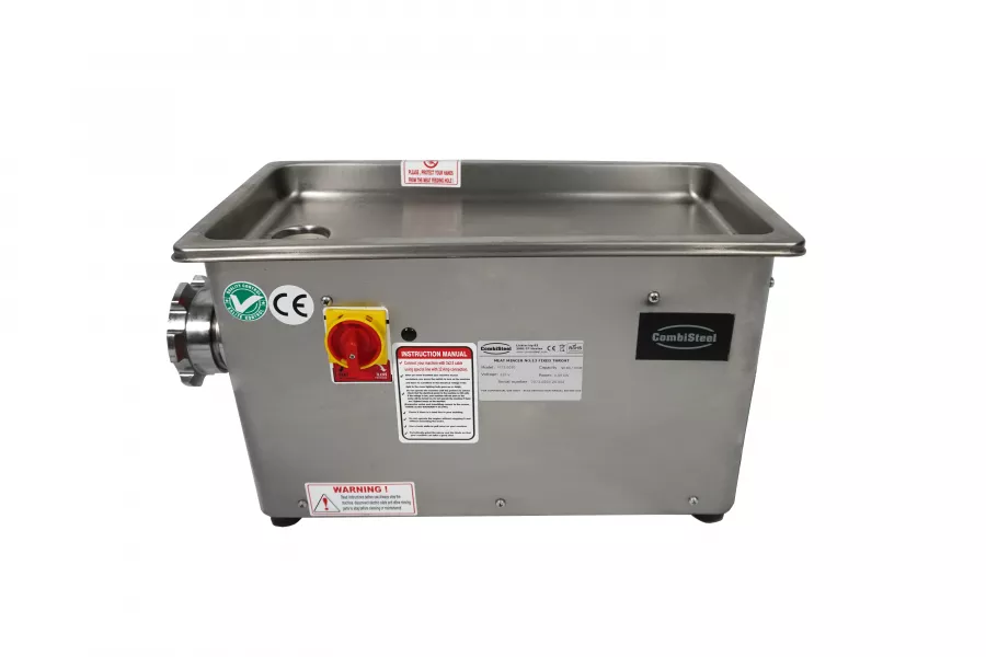 Fleischwolf, 90 kg/h, fester Kopf, 0,55 kW, Edelstahl, 230 V Fleischwolf, 90 kg/h, fester Kopf, 0,55 kW, Edelstahl, 230 V