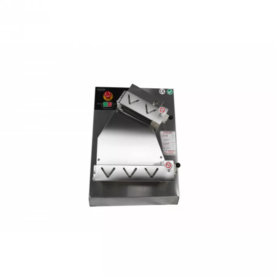 Teigausroller 40 cm – Edelstahl, Drehknopf-Bedienung, 4 mm einstellbar Teigausroller 40 cm – Edelstahl, Drehknopf-Bedienung, 4 mm einstellbar