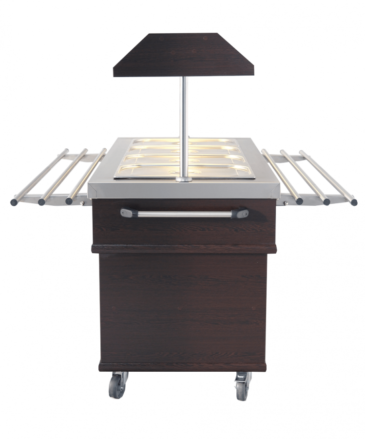 Heißes Buffet GN 4/1 Mahagoni mit LED Heißes Buffet GN 4/1 Mahagoni mit LED