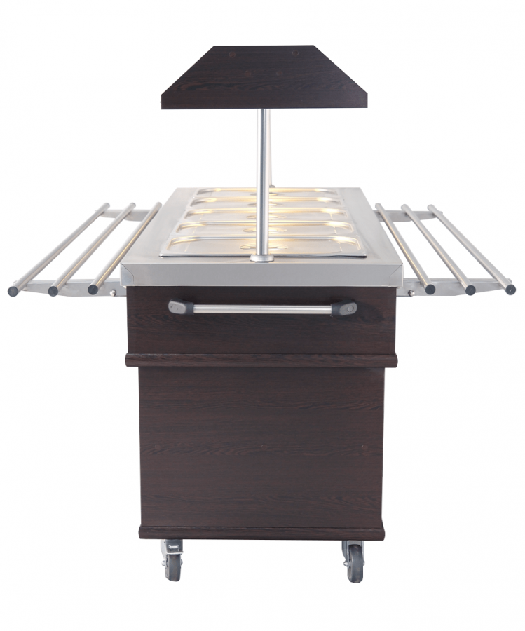 Heißes Buffet GN 5/1 Mahagoni mit LED Heißes Buffet GN 5/1 Mahagoni mit LED