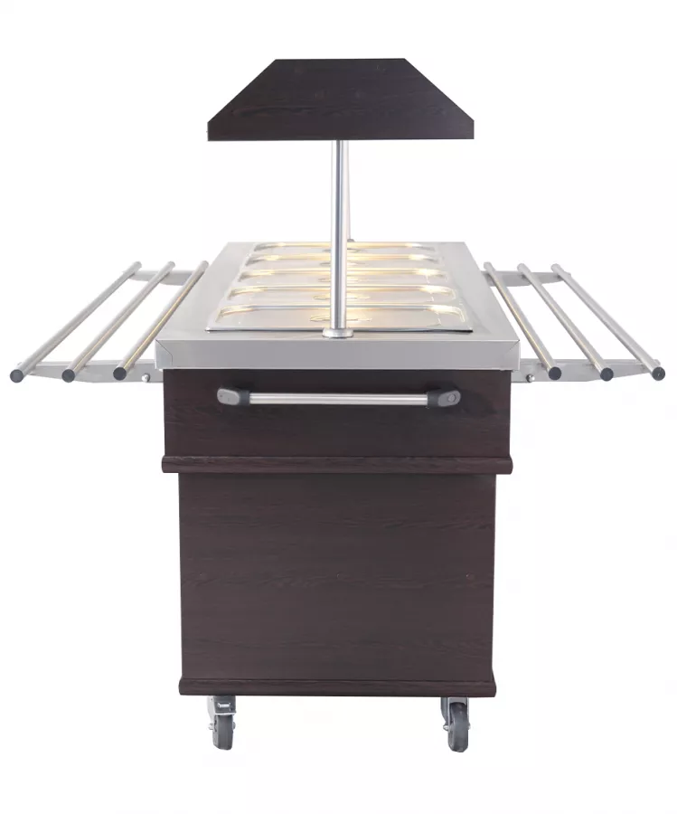 Heißes Buffet GN 5/1 Mahagoni mit LED Heißes Buffet GN 5/1 Mahagoni mit LED