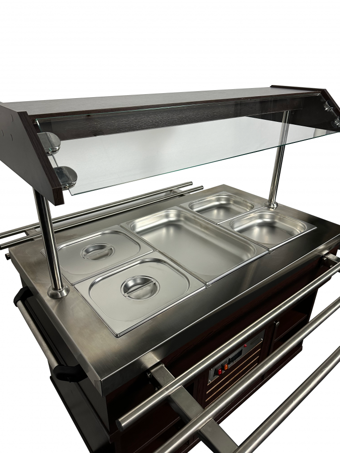Gekühltes Buffet GN 3/1 – Mahagoni-Design, 0,35 kW