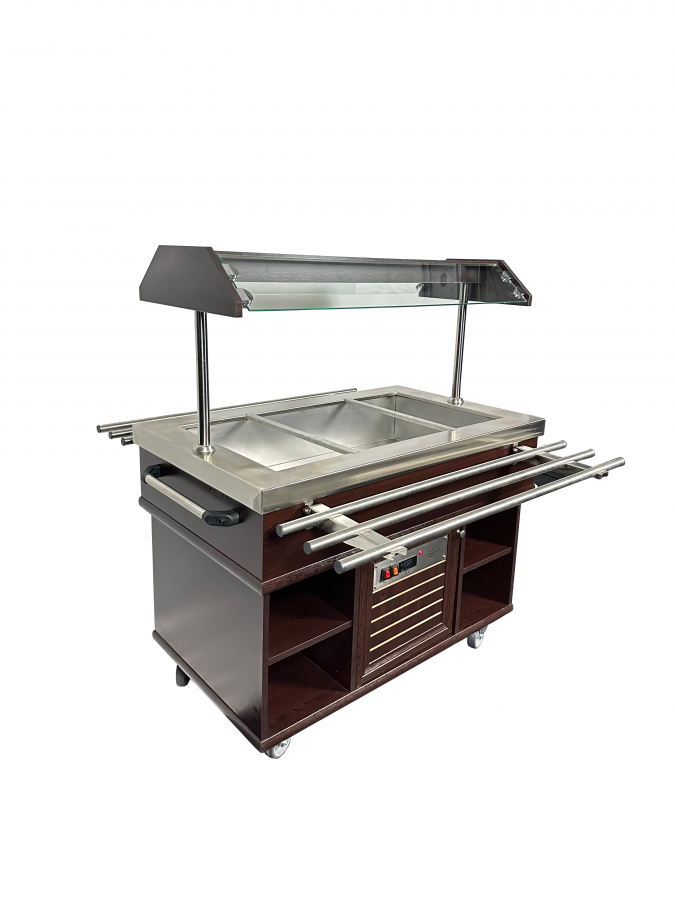 Gekühltes Buffet GN 3/1 – Mahagoni-Design, 0,35 kW
