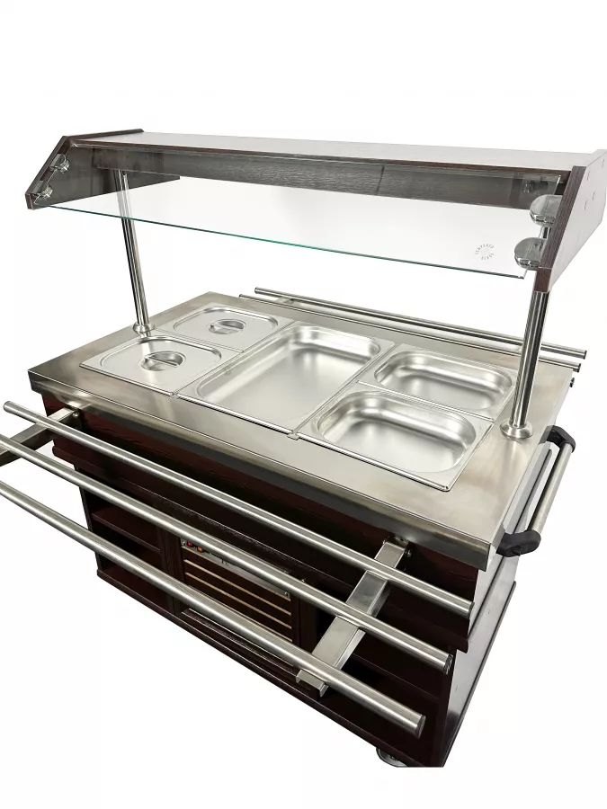 Gekühltes Buffet GN 3/1 – Mahagoni-Design, 0,35 kW Gekühltes Buffet GN 3/1 – Mahagoni-Design, 0,35 kW