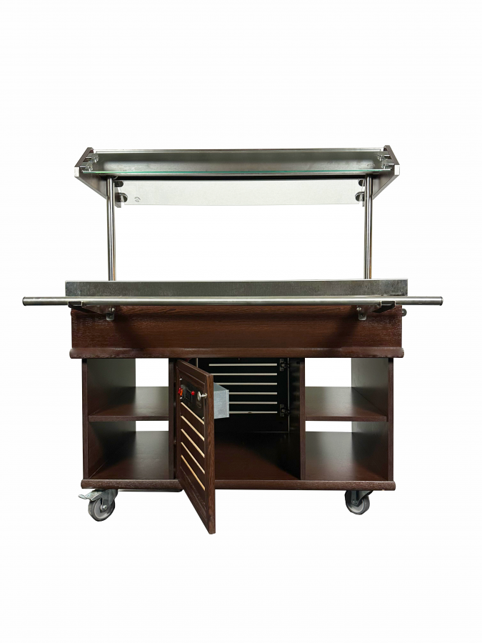 Gekühltes Buffet GN 3/1 – Mahagoni-Design, 0,35 kW