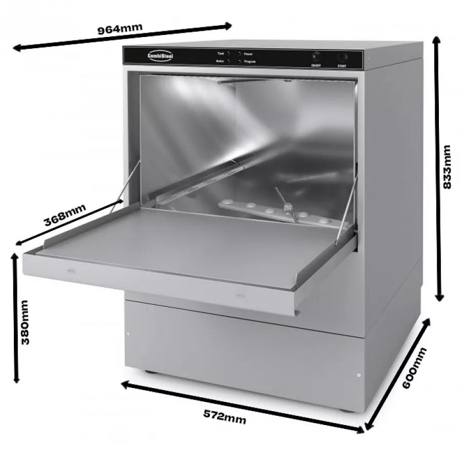 Geschirrspülmaschine – 500×500 mm Korb, 30 Körbe/Stunde, 3,6 kW Geschirrspülmaschine – 500×500 mm Korb, 30 Körbe/Stunde, 3,6 kW