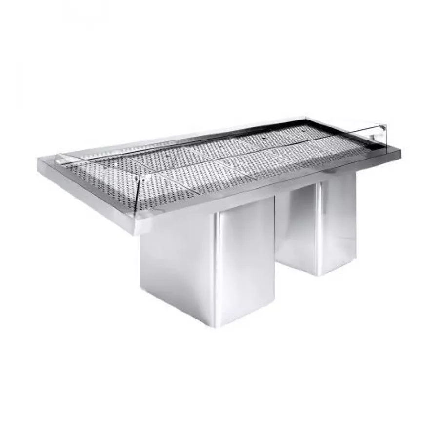 Fischvitrine Selbstbedienung 2.3 Edelstahl, fahrbar, 2320 mm Fischvitrine Selbstbedienung 2.3 Edelstahl, fahrbar, 2320 mm