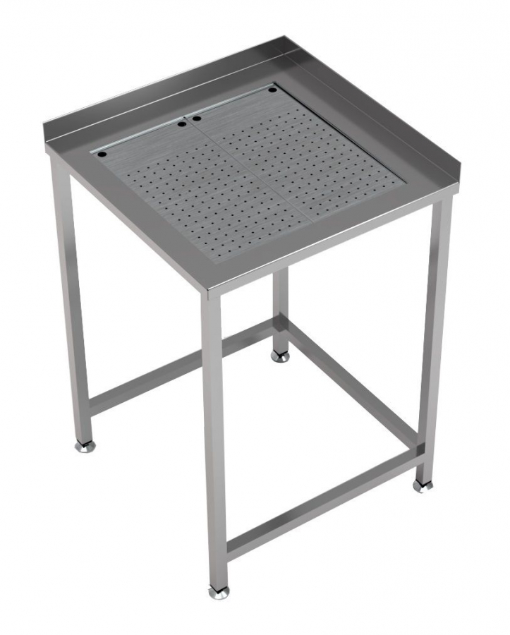 Arbeitstisch Ecke mit integrierter Abtropfschale 650x650