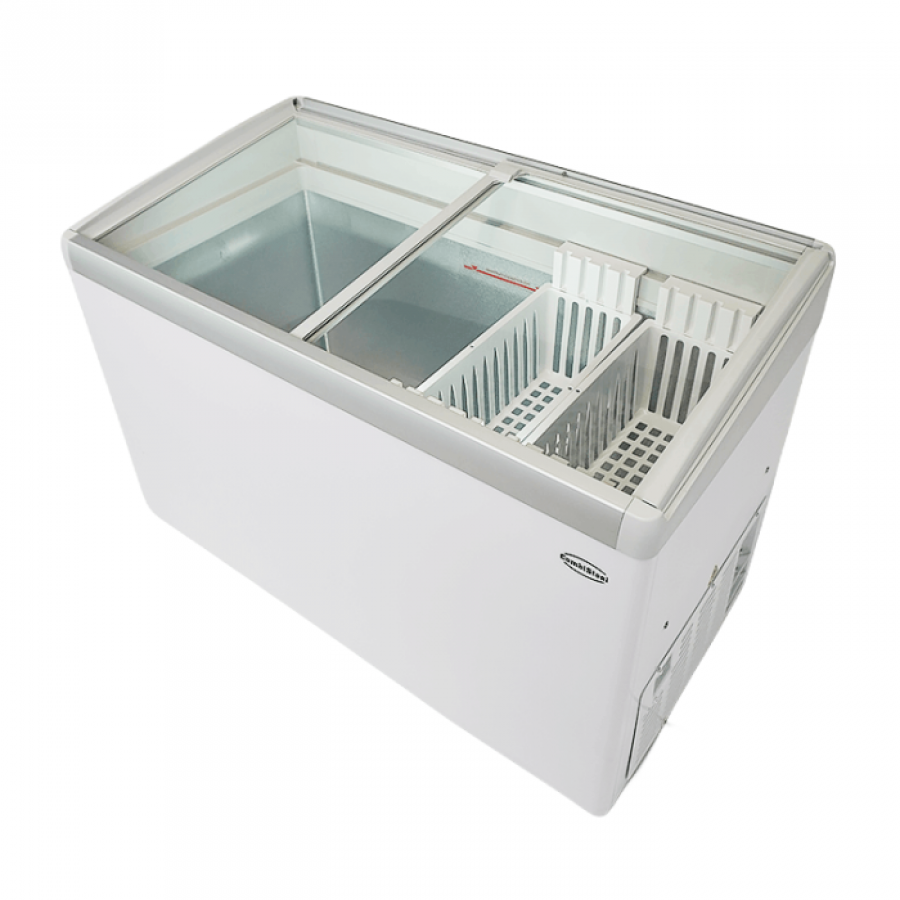 Gefrierschrank Lotte-396 mit Glasdeckel – 396L Kühl- & Gefriertruhe