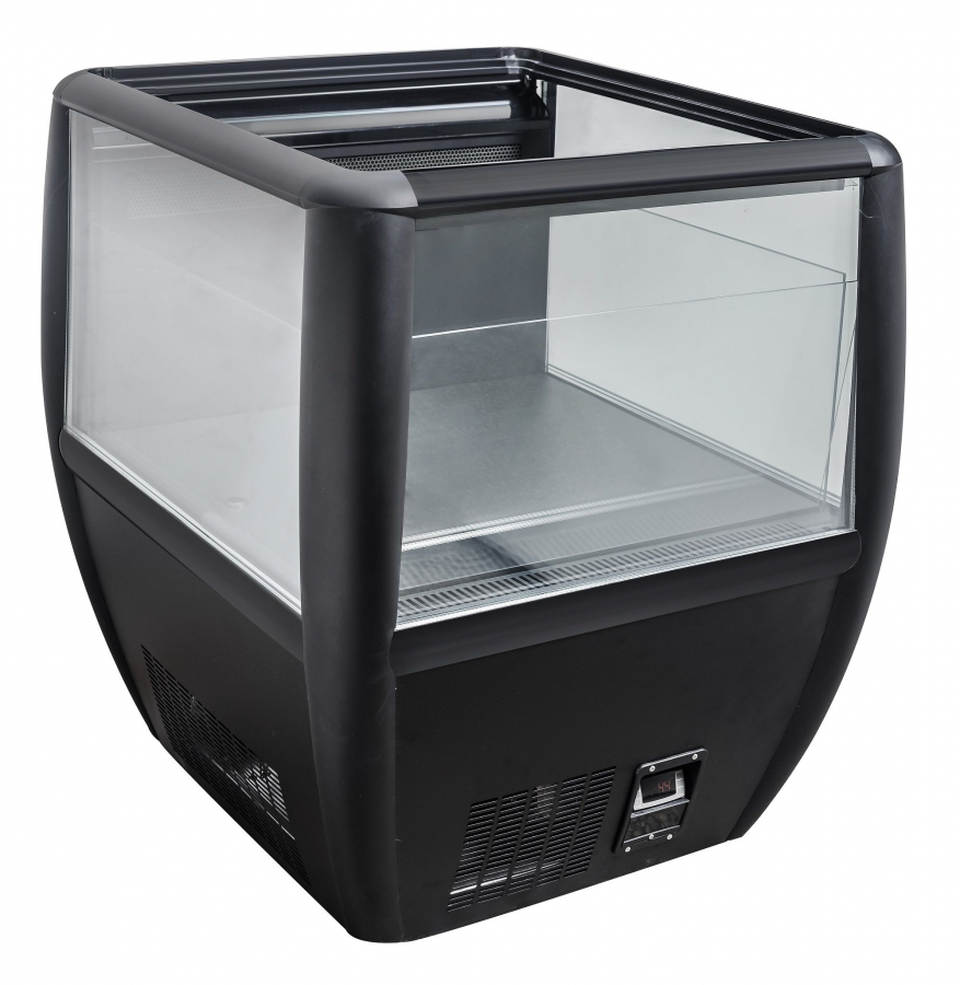 Kühlinsel 87 l – Umluft – LED – Schwarz – Fahrbar – 1,21 m²