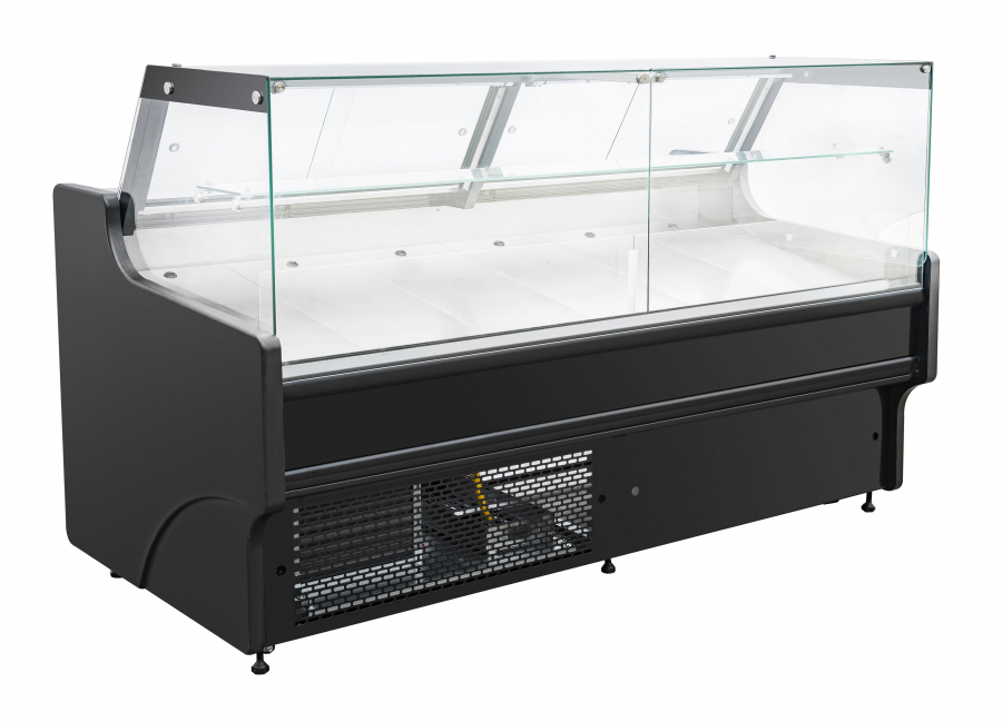 Koelvitrine 370 l – Circulatie – LED – Klapglas & Snack-etage