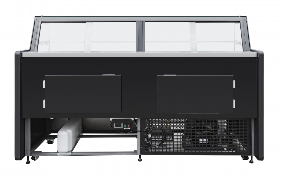 Kühlvitrine 310 l – Umluft – LED – Klappglas