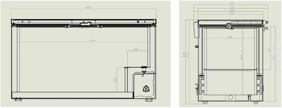 Tiefkühltruhe Rfs Deckel 469 L