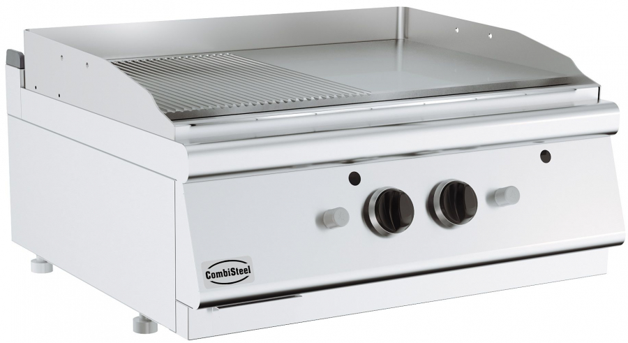 BASE 700 EL. GRILLPLATTE – Chrom/gerillt für Profi-Grillgenuss