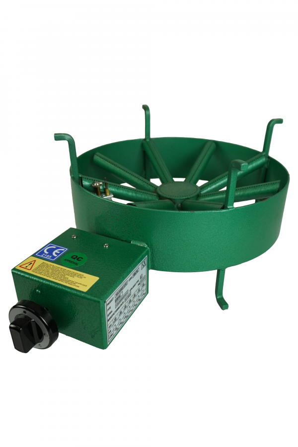15 kW gas-wokbrander, roestvrij staal, tafelmodel, aardgas G25