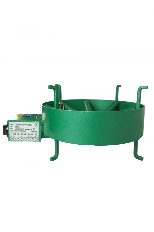 15 kW gas-wokbrander, roestvrij staal, tafelmodel, aardgas G25