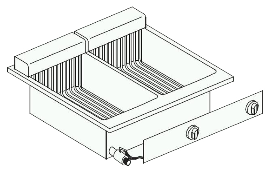 Elektrische friteuses 2X10 L