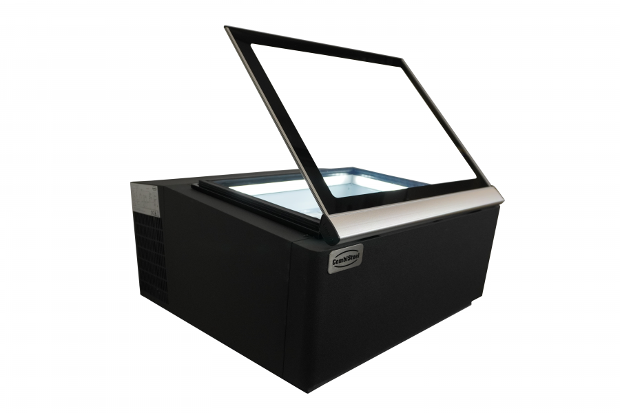Tischmodell Speiseisvitrine Schwarz Öffnet Auf Der Bedienung Seite Tischmodell Speiseisvitrine Schwarz Öffnet Auf Der Bedienung Seite