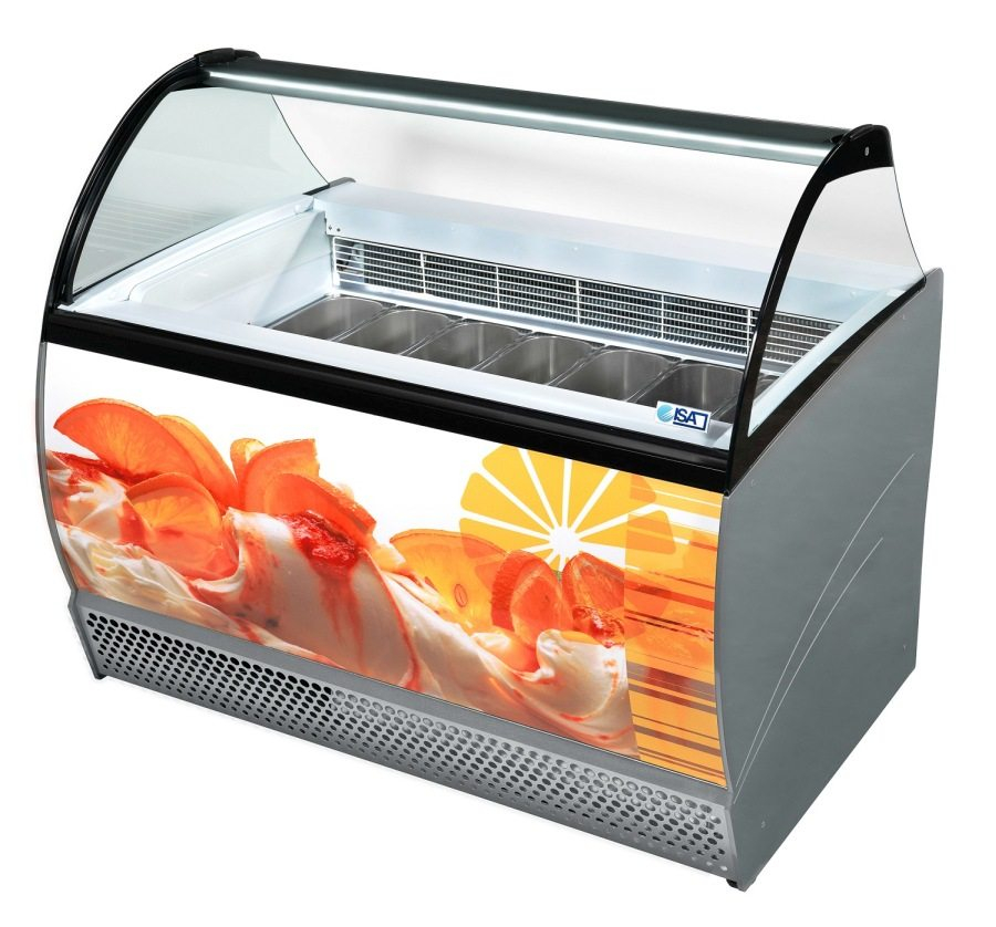 IJsmachine Isabella 10 Gebogen 10+10x5 Liter 1317x906x1372 mm