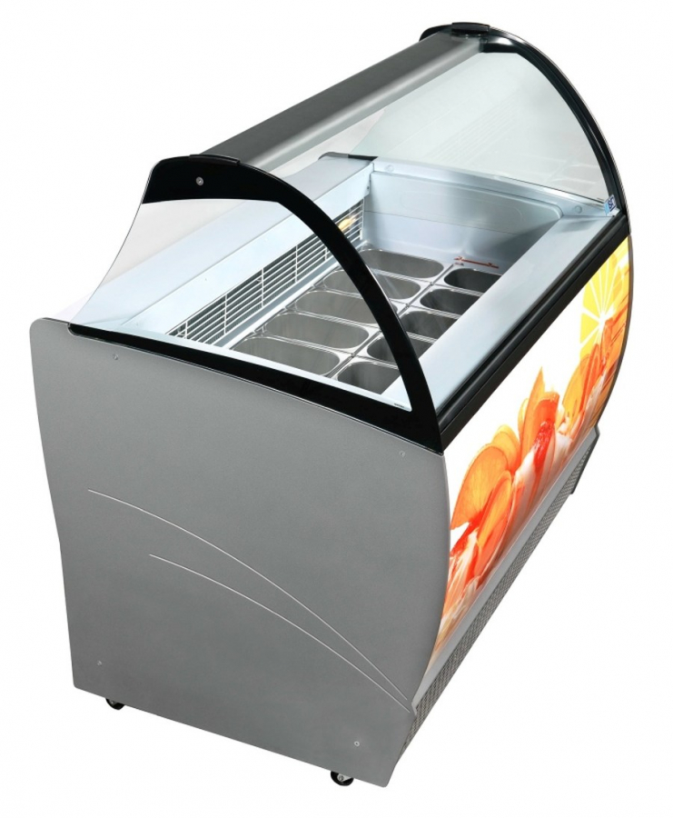 IJsmachine Isabella 10 Gebogen 10+10x5 Liter 1317x906x1372 mm