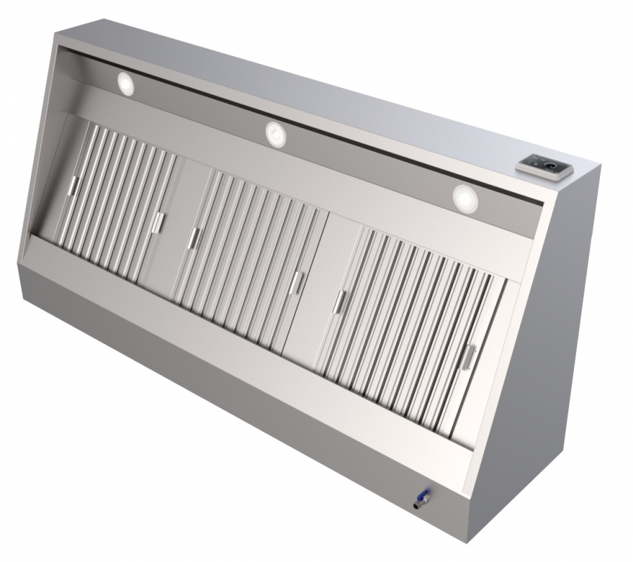 Wandhaube Komplett Edelstahl 1200x950x520 mm mit Motor und Regler