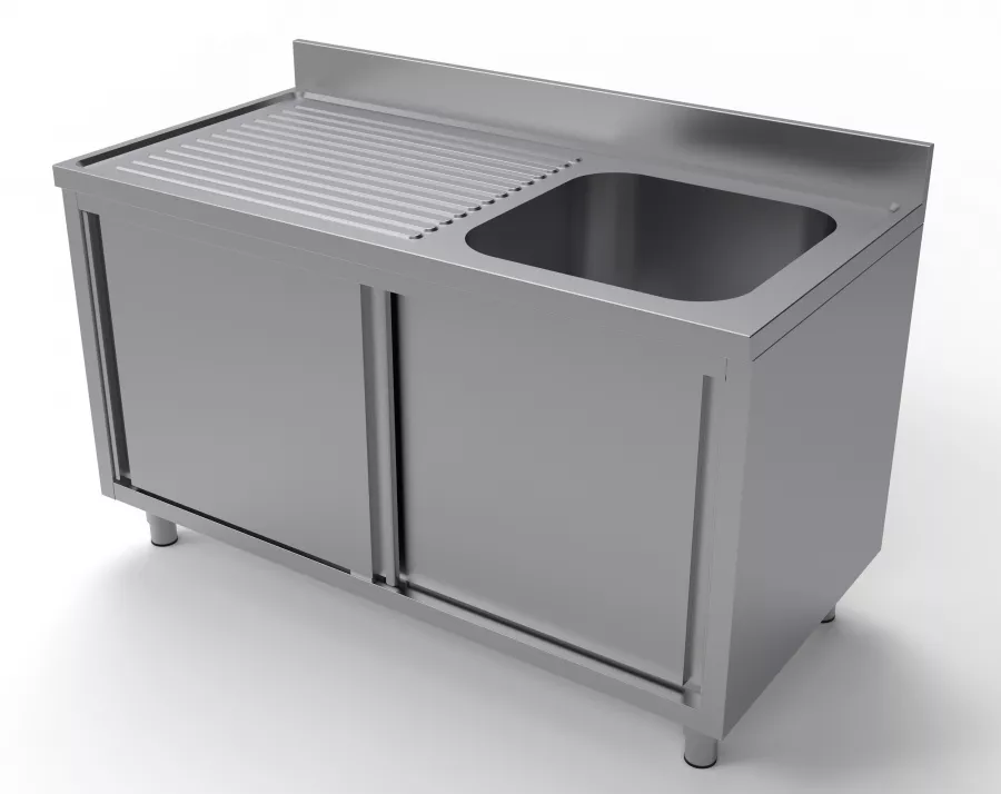 700 Spültisch Schiebetüren 1 Rechts 1400