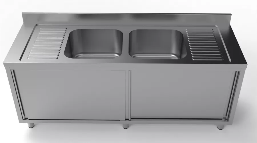 700 Spültisch Schiebetüren 2 Mitte 2000