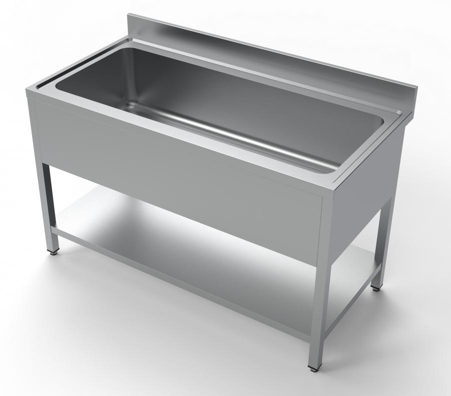 Spoelbak 1400 RVS 430 – Bak 1280x510x300 mm